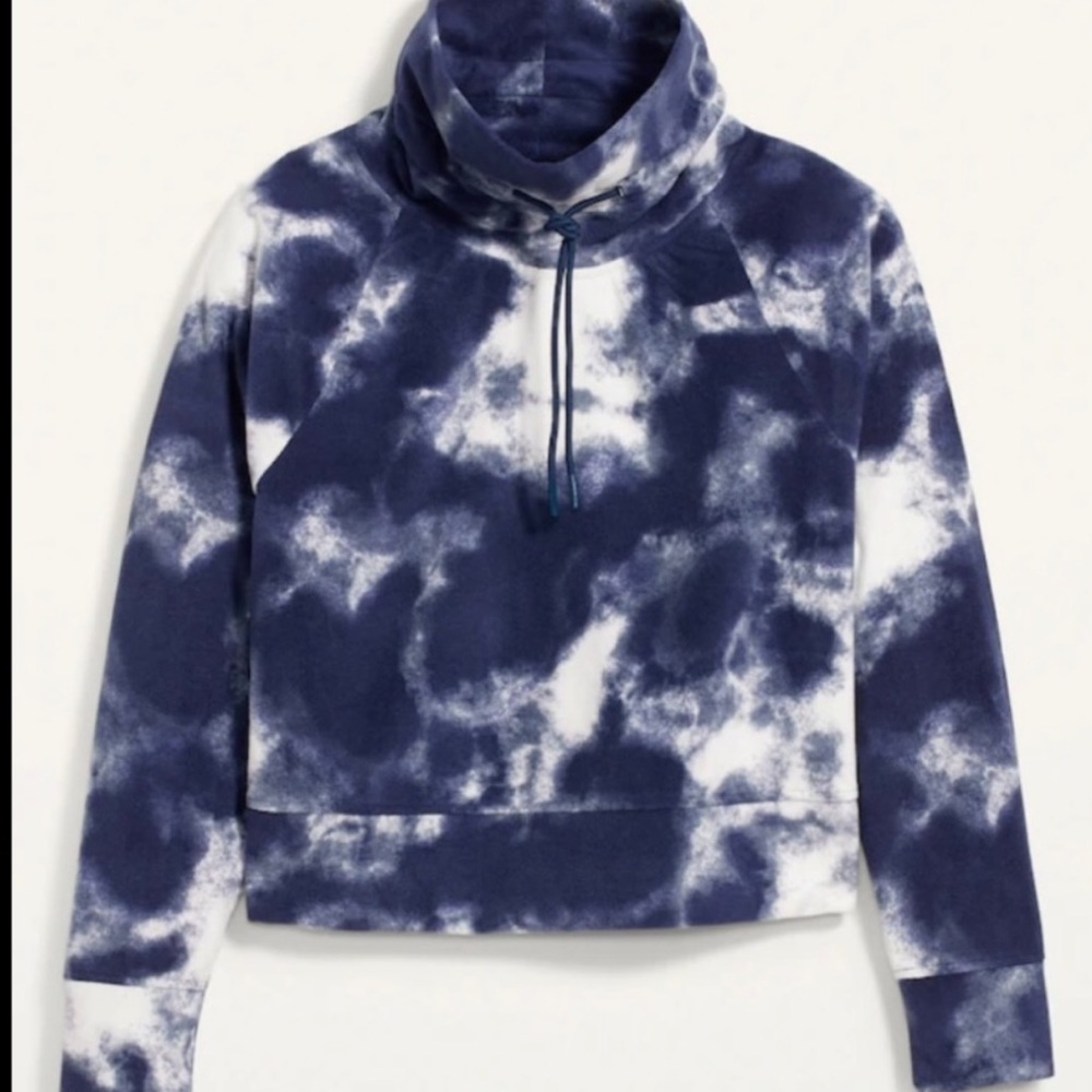 NWT Old Navy Active Blue Tye Died fleece